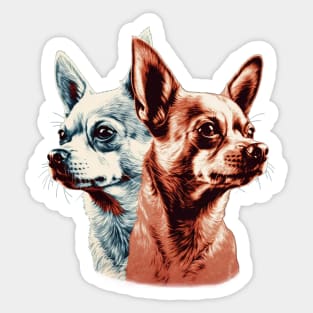 Chihuahua Duo Tone Sticker